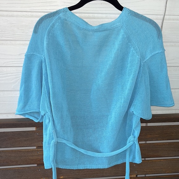 Free People Oh Hello Tie Waist Cardigan Blue - Picture 13 of 16